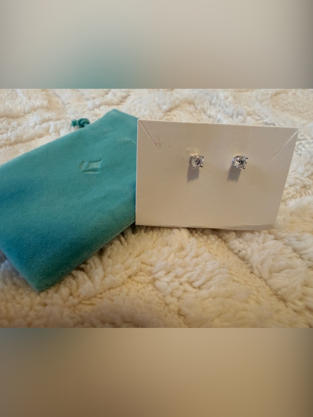 Classic Brilliant Earth 14K white gold diamond studs